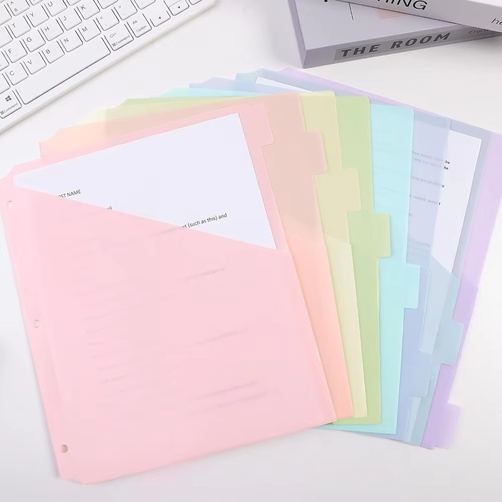 Tab Divider A4 - Divisórias Duráveis para Fichário de Plástico,