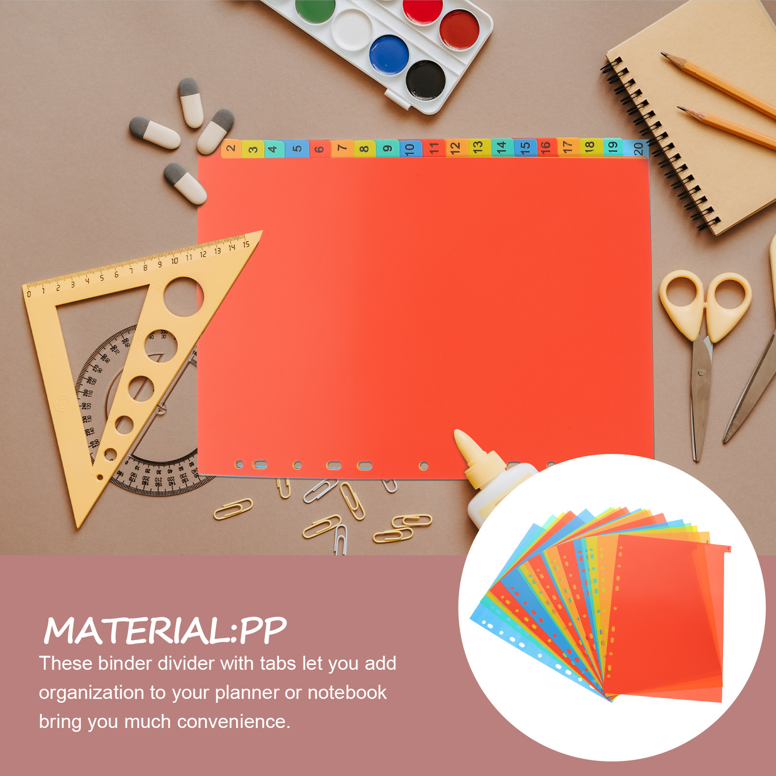 20 Folhas de Divisórias Plásti - Tab Divider A4 avaliação e preço