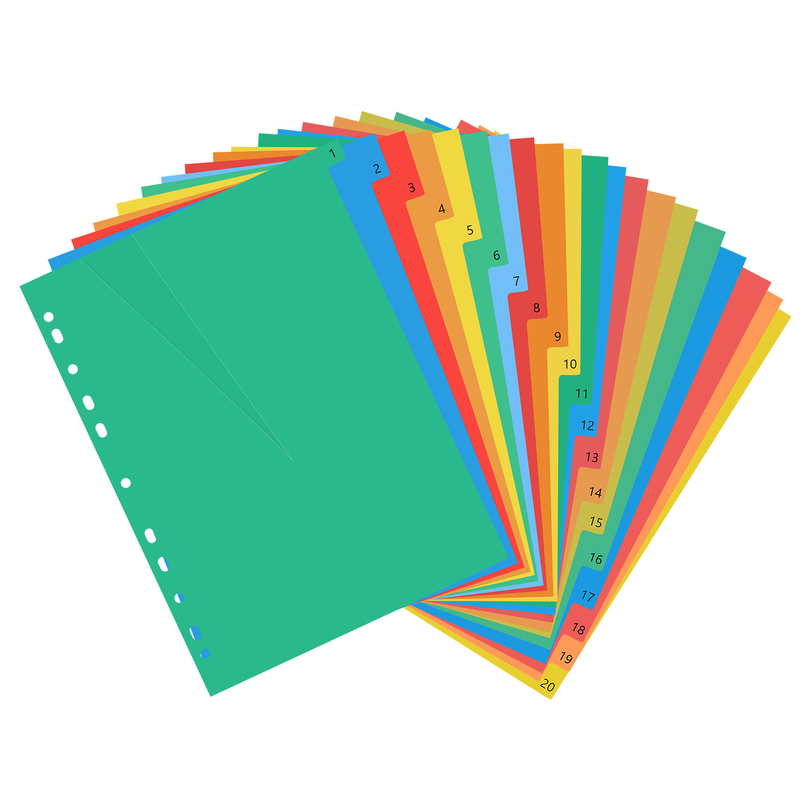 20 Divisórias Plásticas Colori - Tab Divider A4 avaliação e preço