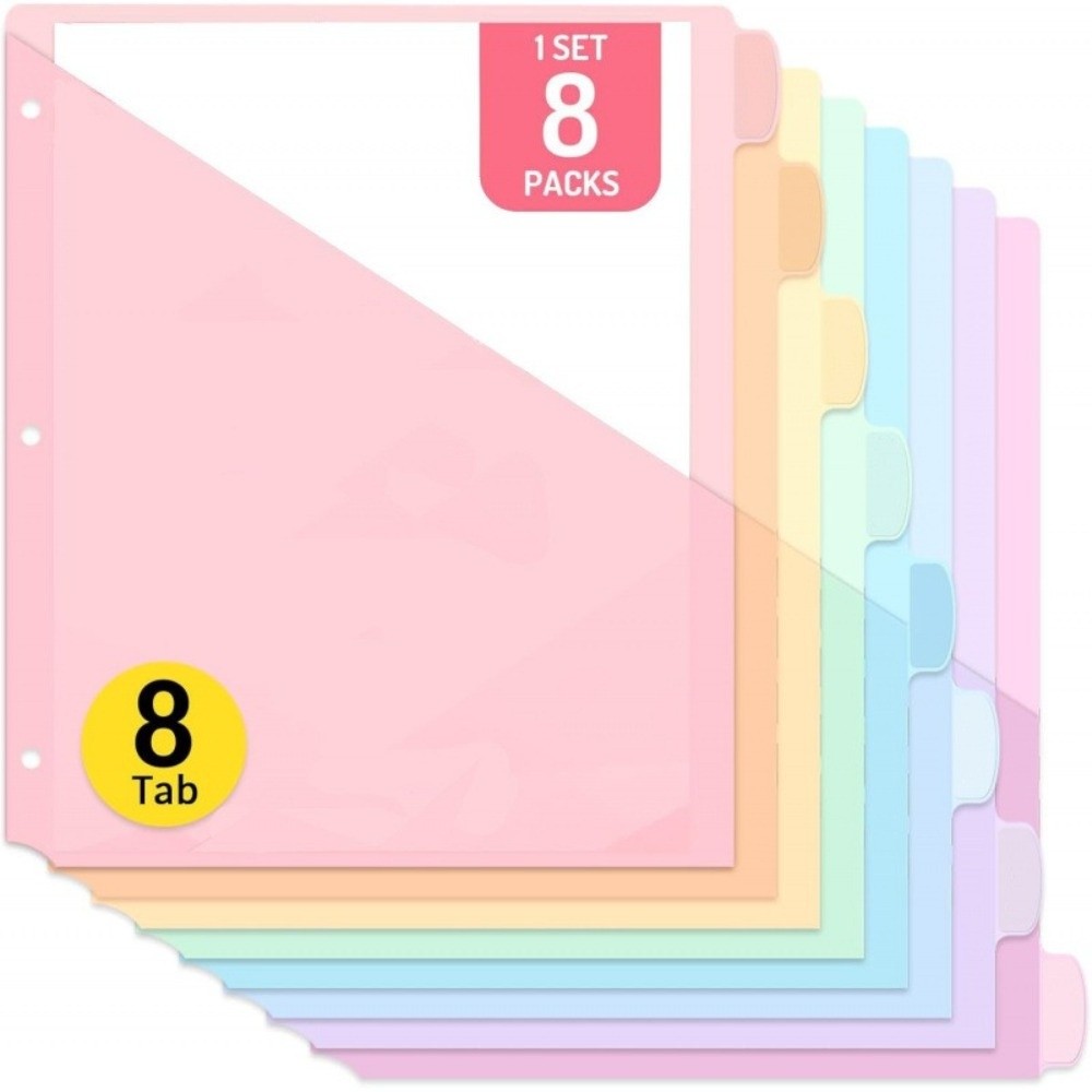 8 divisórias para fichário A4  - Tab Divider A4 avaliação e preço